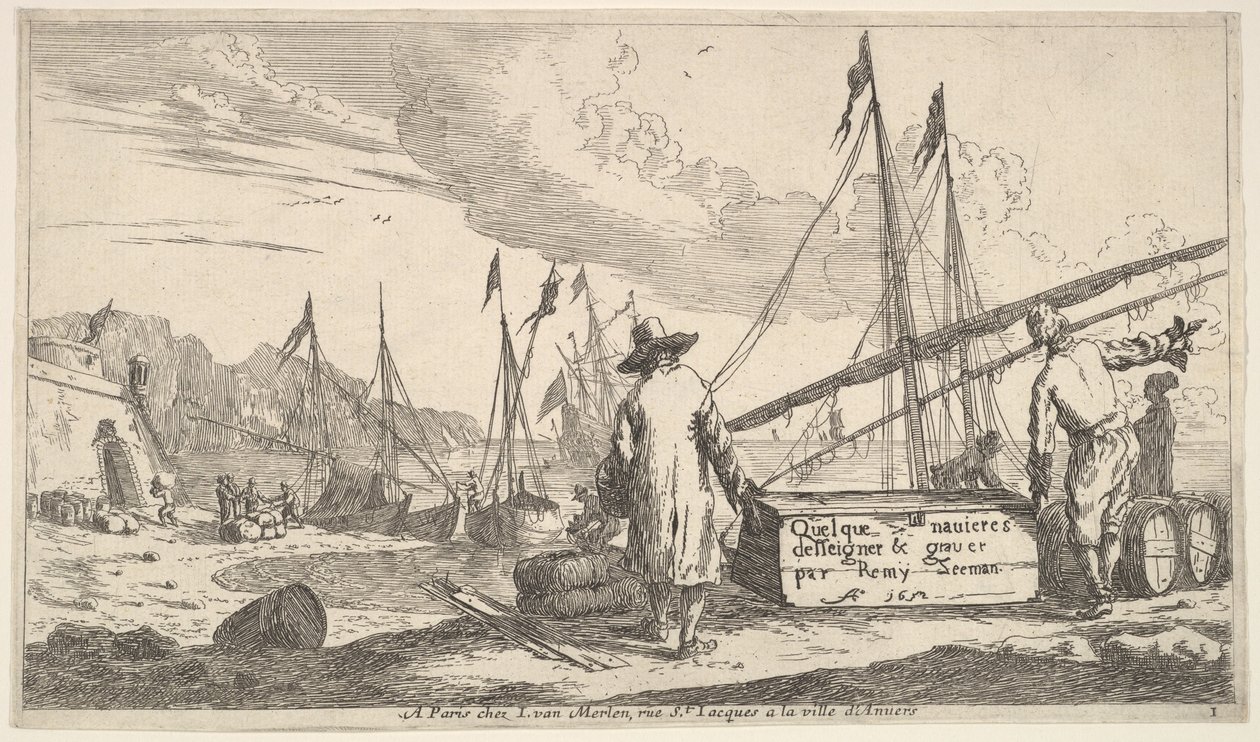 Titelpagina, Quelque navieres deisseigner & graver par Remy Zeeman door Reinier Zeeman