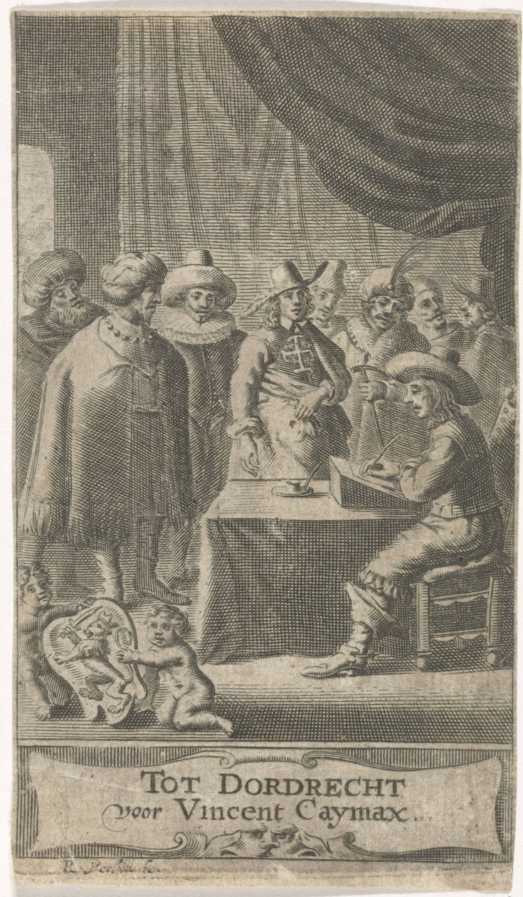 Koopman aan schrijftafel door Reinier van Persijn