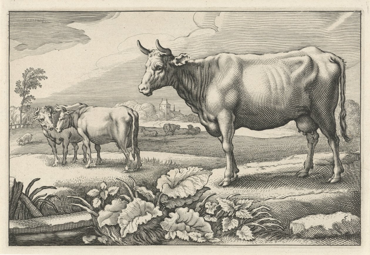 Weiland met koeien door Reinier van Persijn