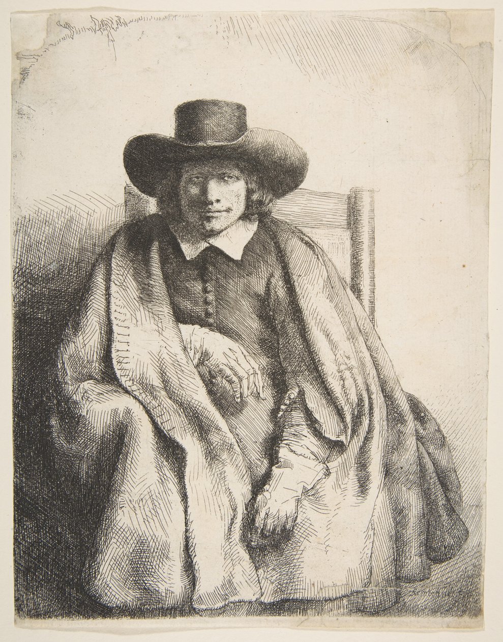 Clement de Jonghe, prentverkoper, 1651 door Rembrandt van Rijn