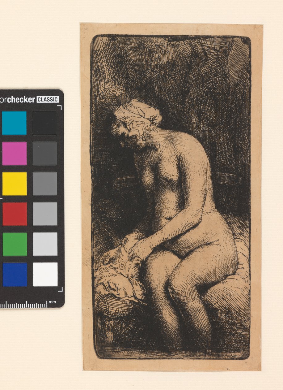 AD.12.39-162 Vrouw die baadt, 1658 door Rembrandt van Rijn