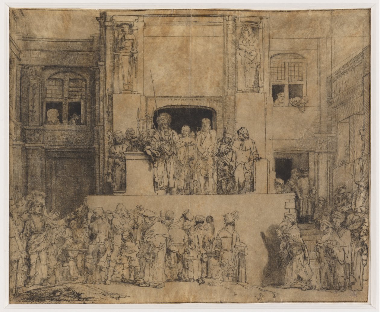 Christus gepresenteerd aan het volk door Rembrandt van Rijn