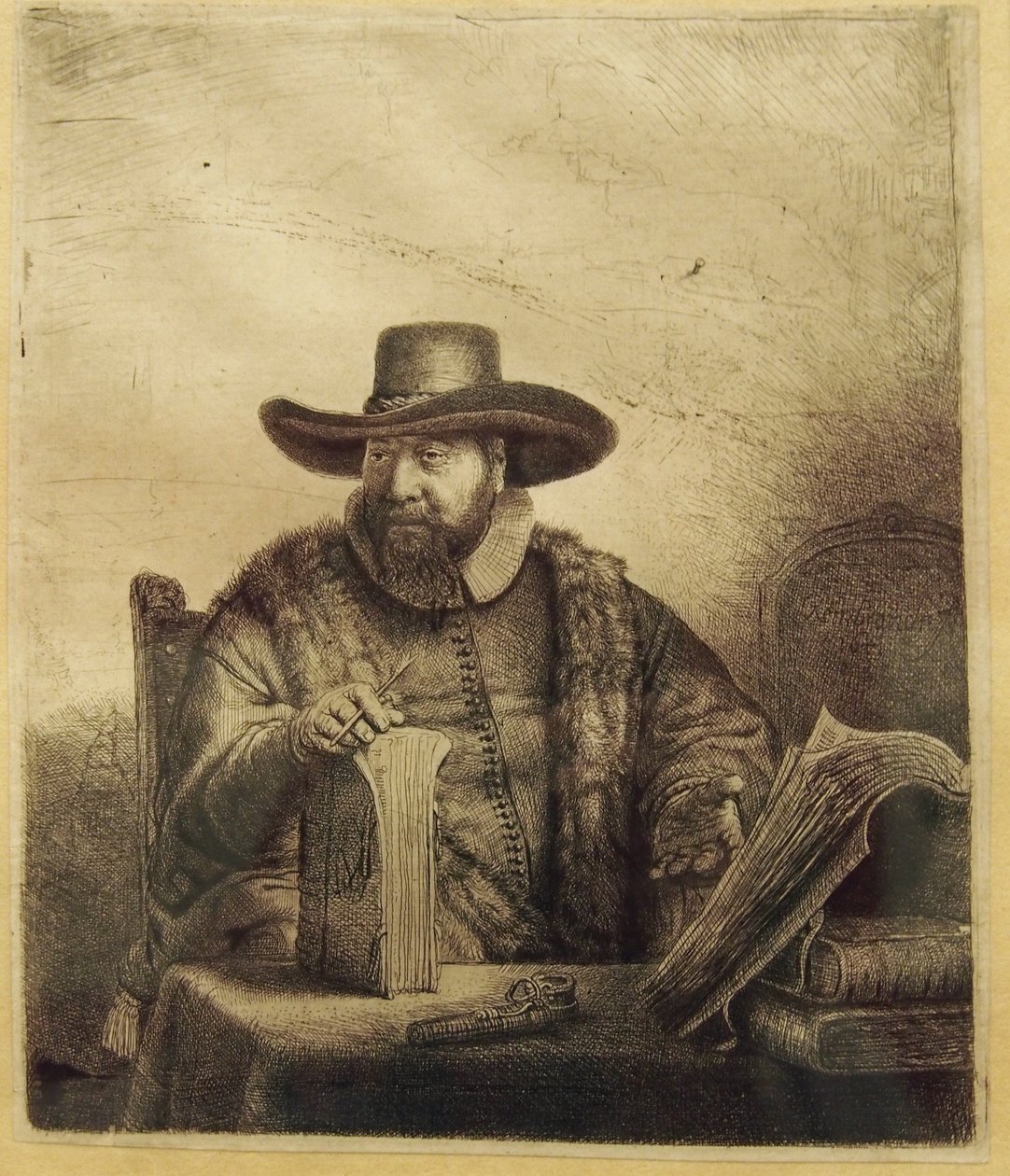 Portret van Cornelis Claesz Anslo door Rembrandt van Rijn