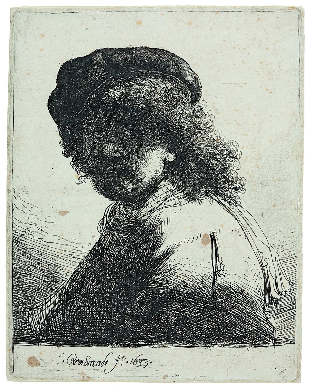 Zelfportret door Rembrandt van Rijn