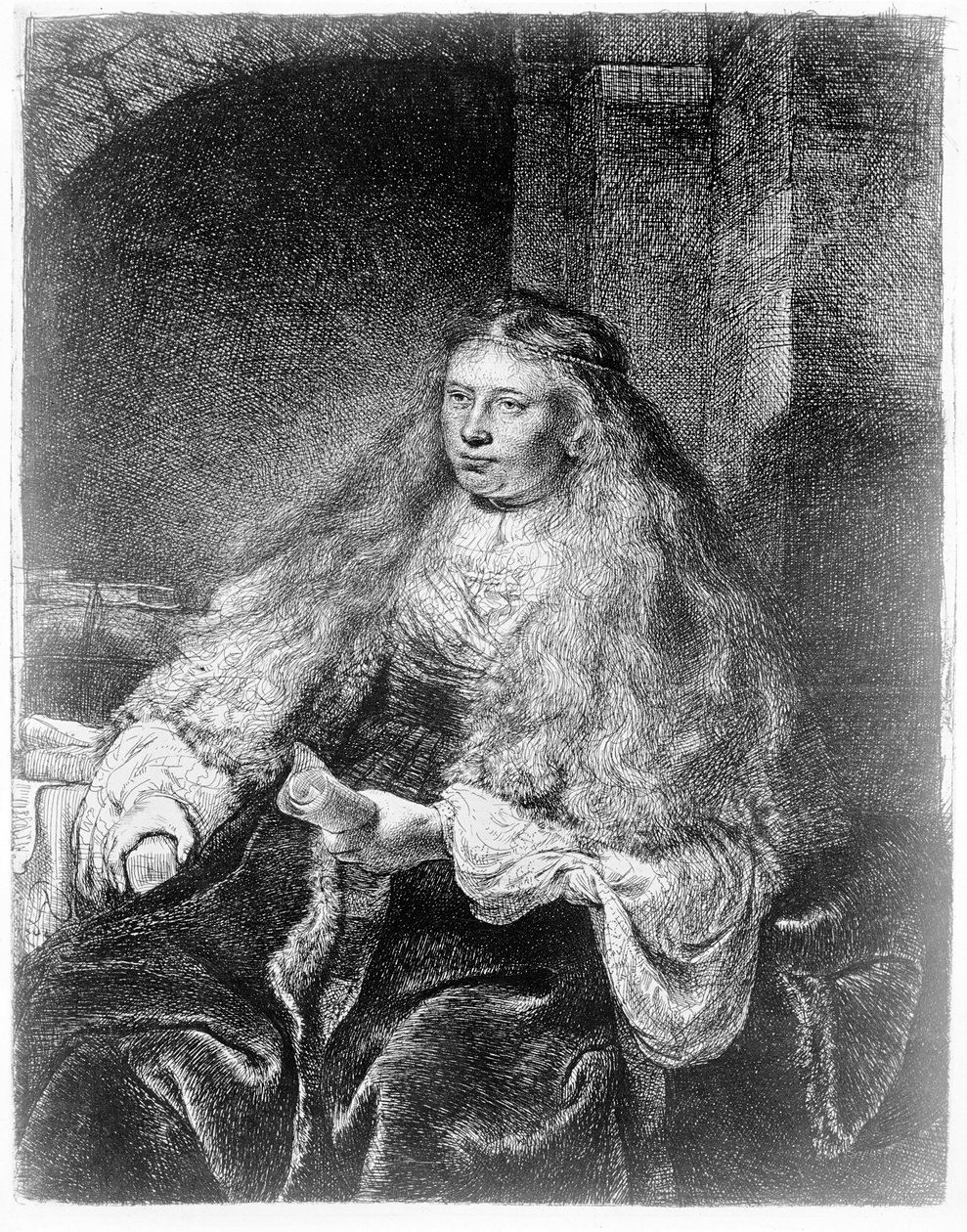 De grote Joodse bruid, 1635 door Rembrandt van Rijn