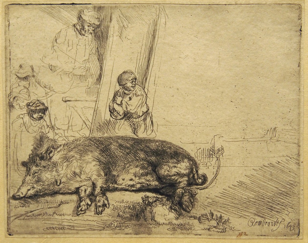 Het Varken door Rembrandt van Rijn