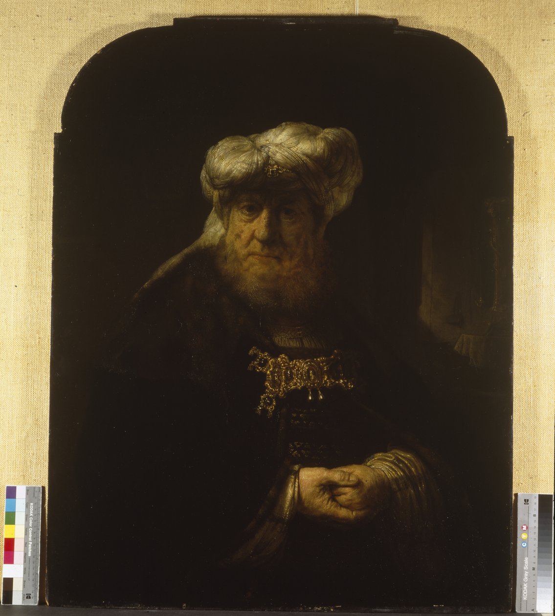 Een man in oosterse kleding, circa 1639 door Rembrandt Harmensz. van Rijn