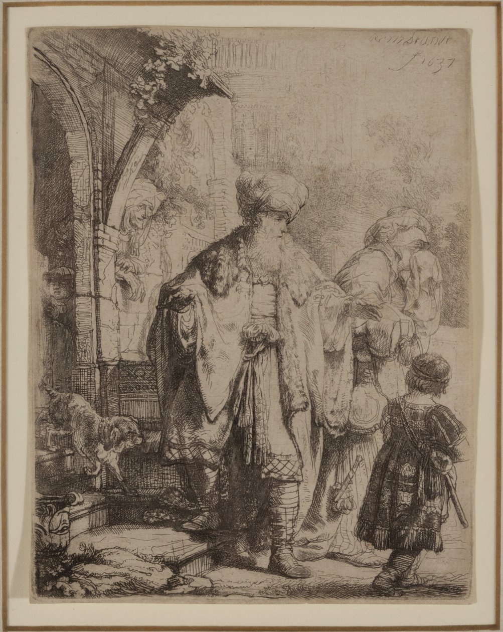 Abraham Verjaagt Hagar en Ismaël door Rembrandt van Rijn
