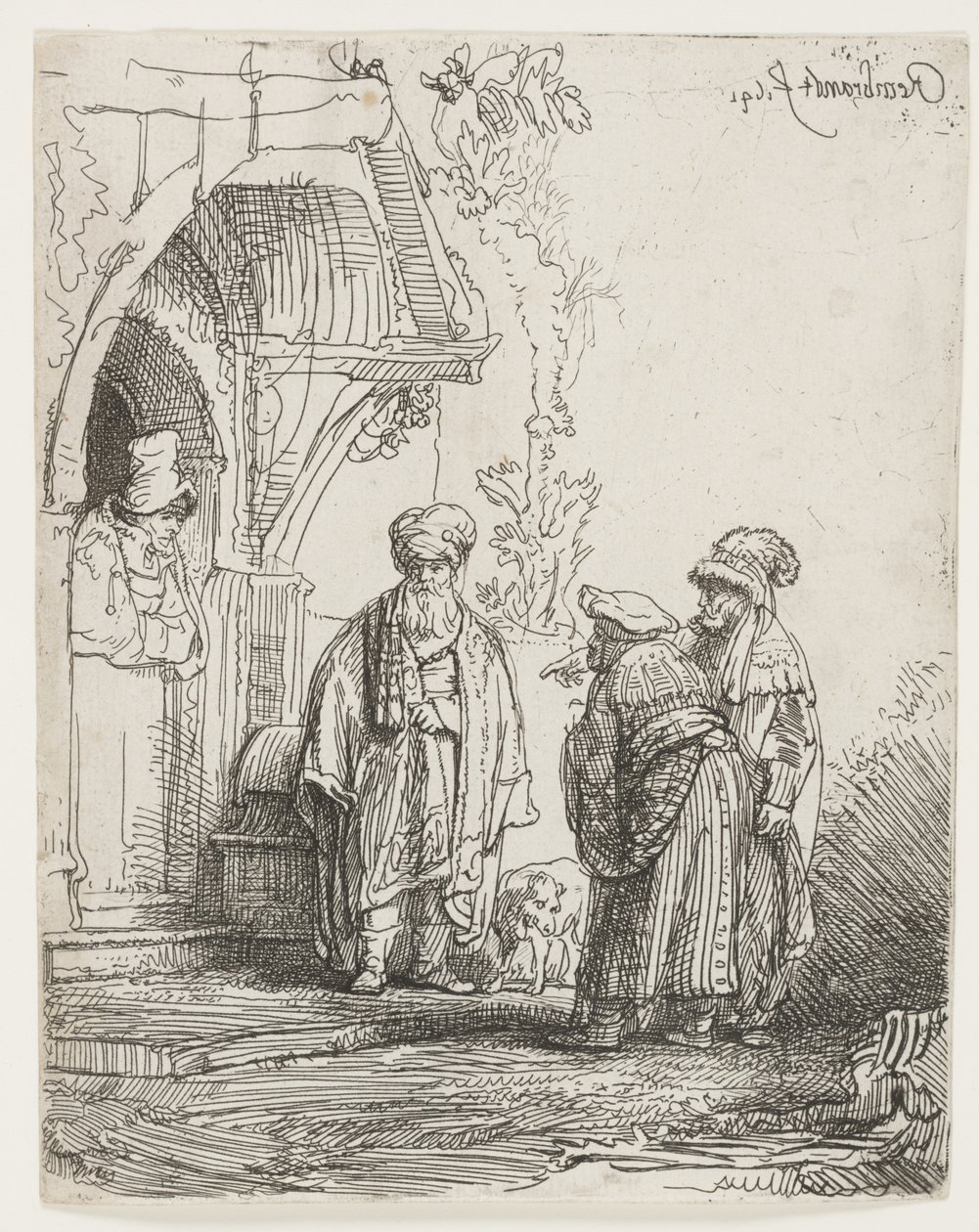 Jacob en Laban door Rembrandt van Rijn