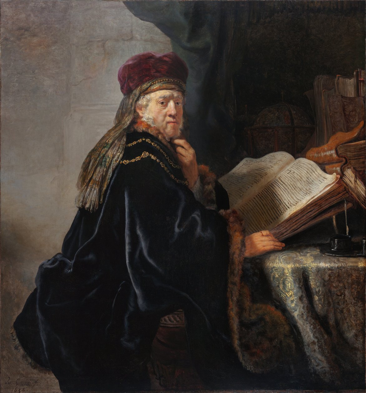 Geleerde in Zijn Studie door Rembrandt van Rijn