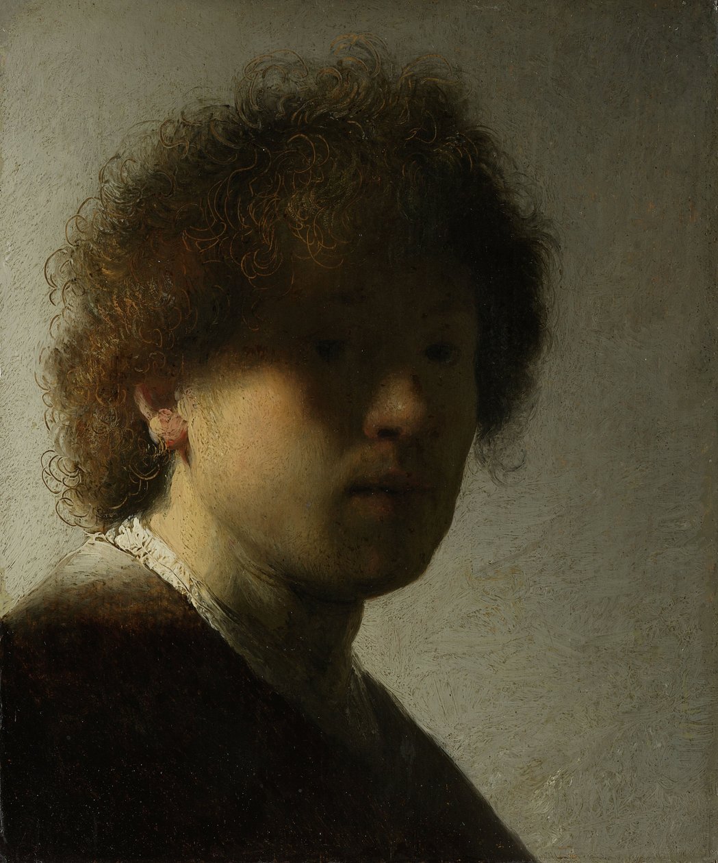 Zelfportret als jonge man, ca. 1628 door Rembrandt van Rijn