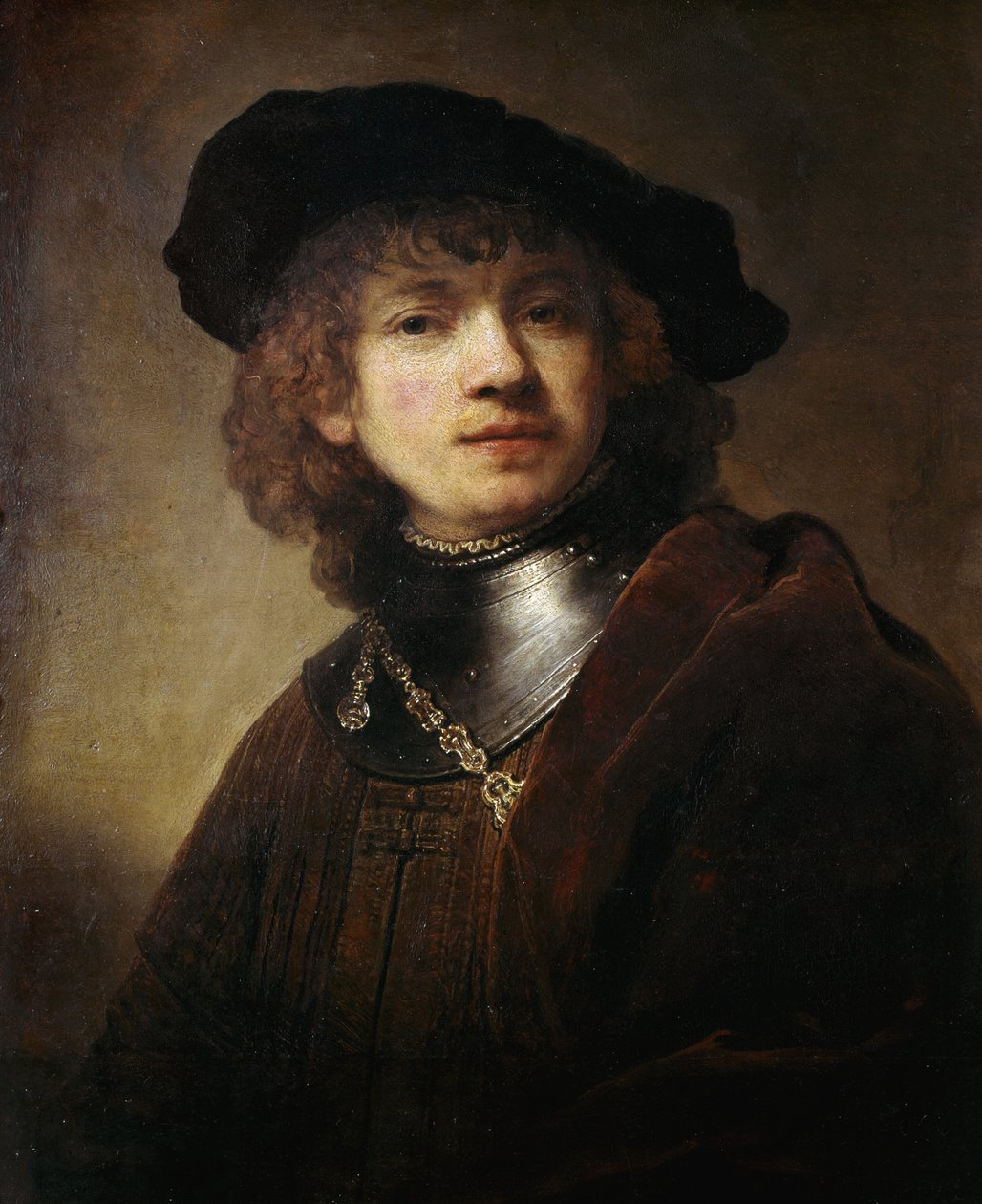 Zelfportret bij de Gorgerin Schilderij door Harmenszoon Van Rijn Rembrandt door Rembrandt van Rijn