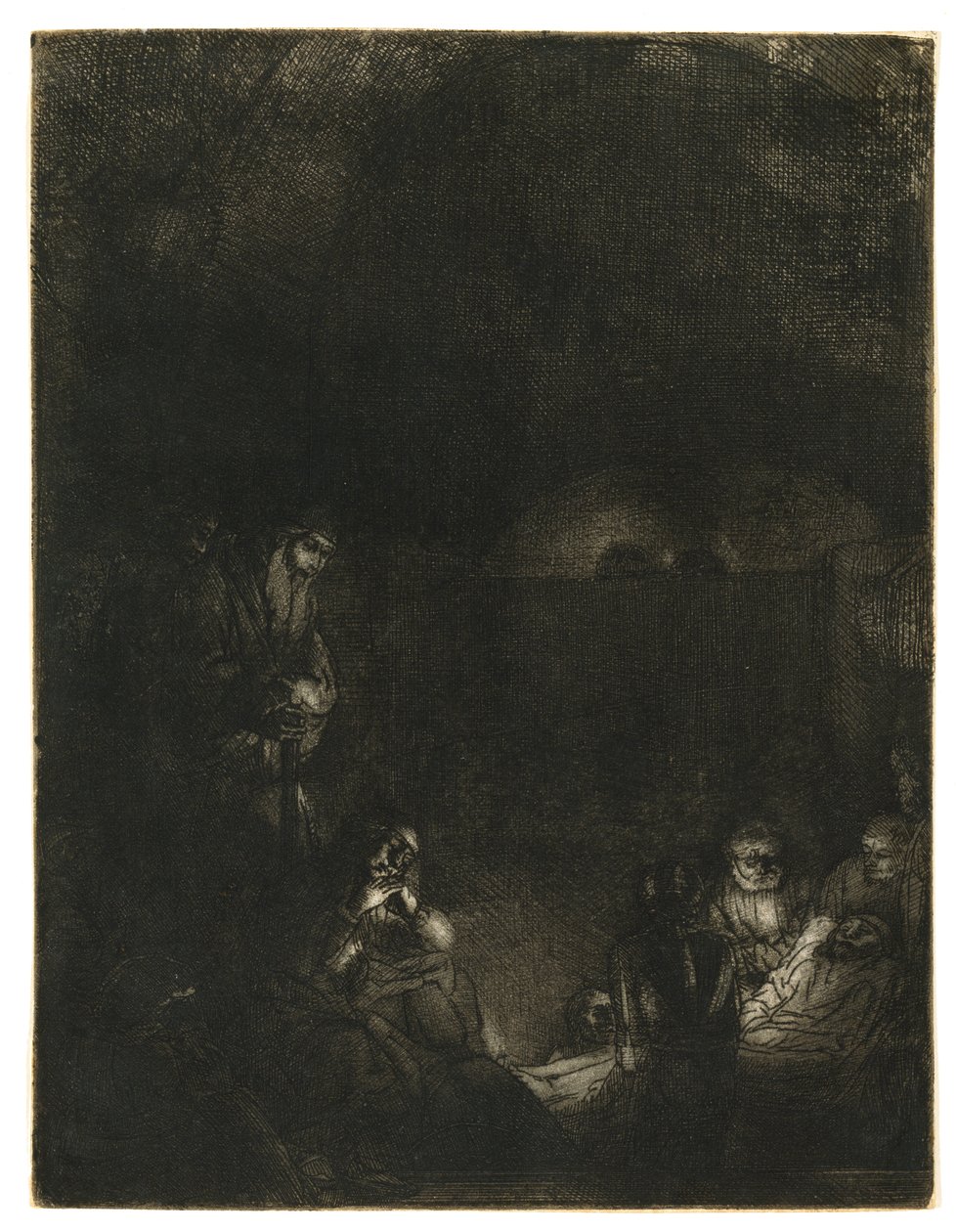 De graflegging, c.1654 door Rembrandt Harmensz. van Rijn