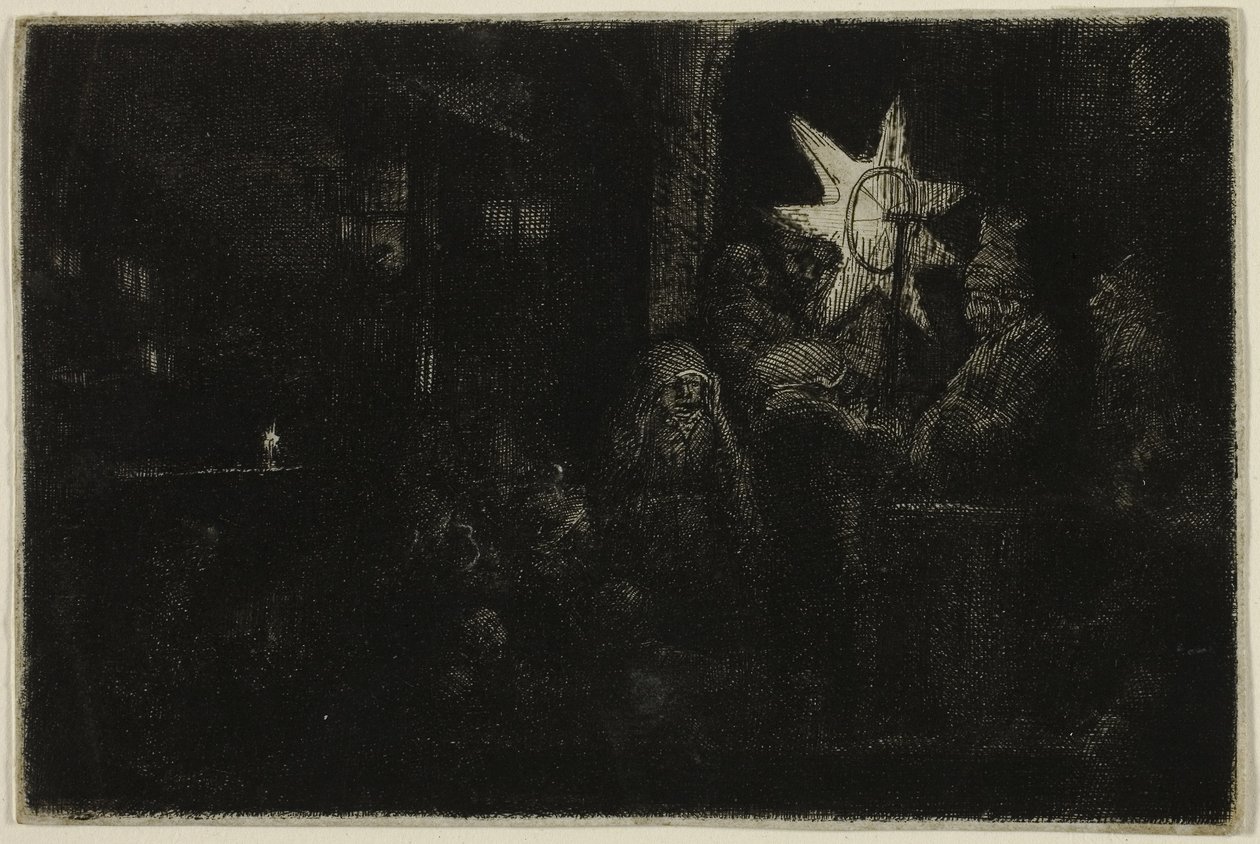 De Ster van de Koningen: Een Nachtstuk, c.1651 door Rembrandt Harmensz. van Rijn