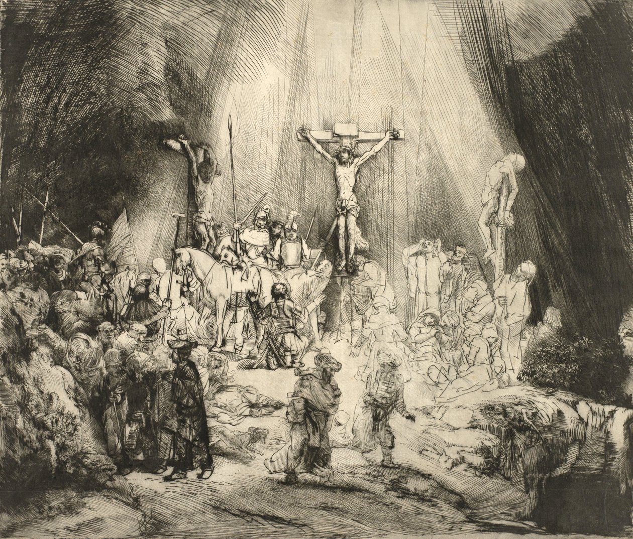 De Drie Kruisen door Rembrandt van Rijn