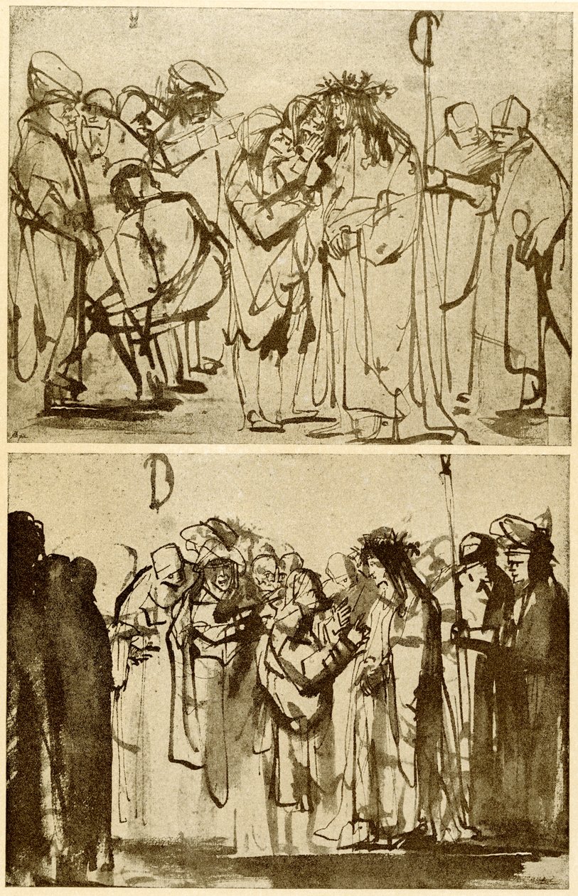 Bespotting van Christus door Rembrandt van Rijn