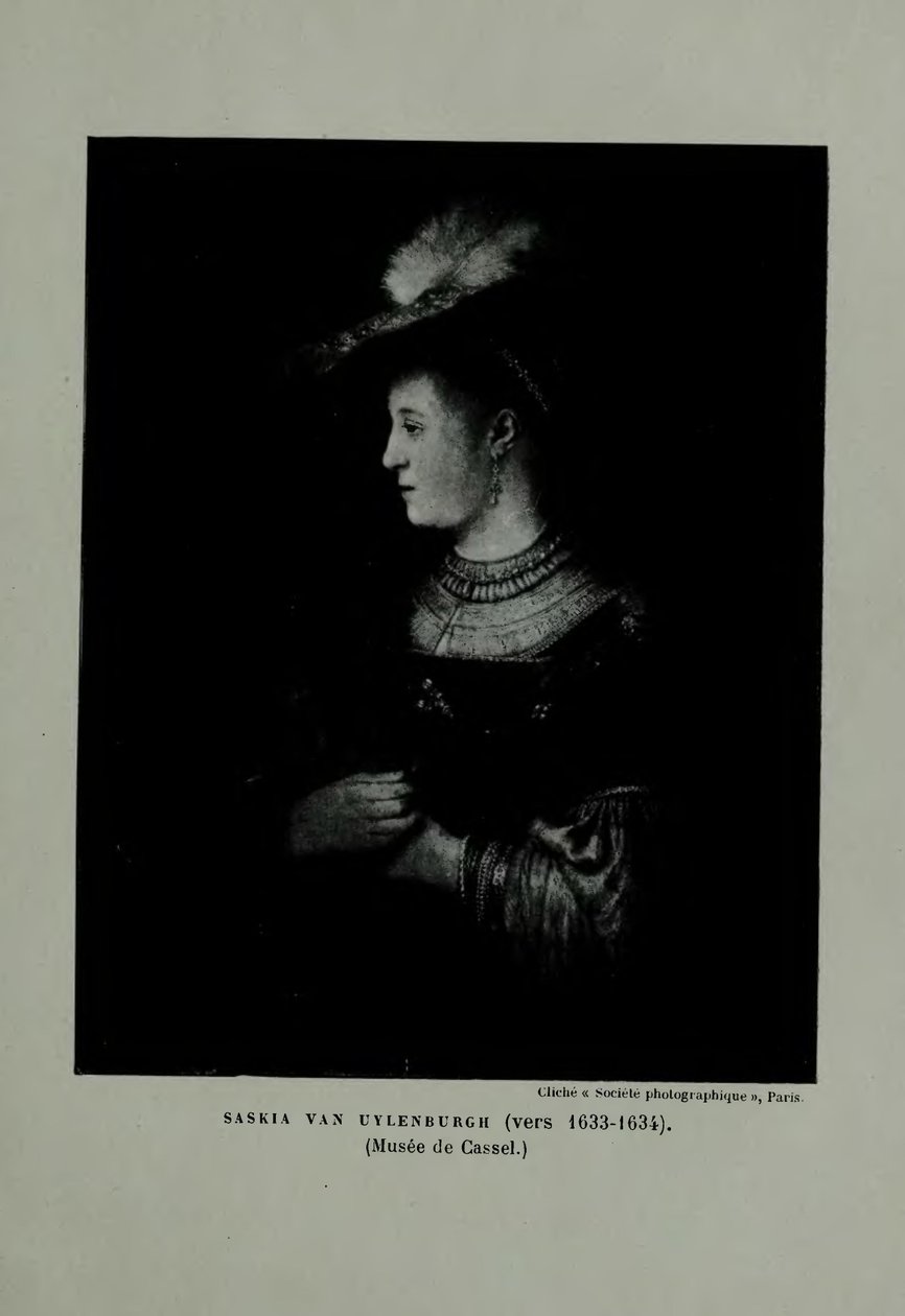 Saskia in een rode hoed door Rembrandt van Rijn
