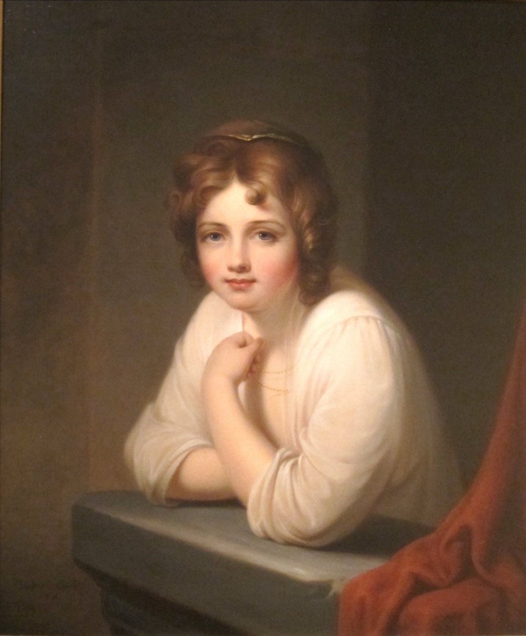 Meisje bij het raam (Rosalba Peale) door Rembrandt Peale