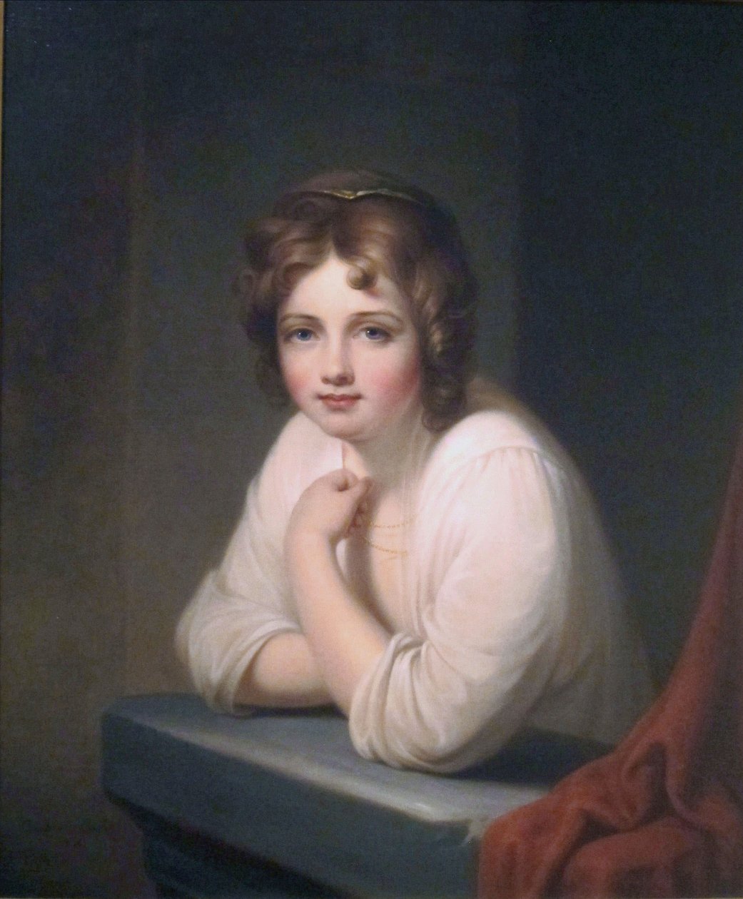 Meisje bij het raam (Rosalba Peale) door Rembrandt Peale