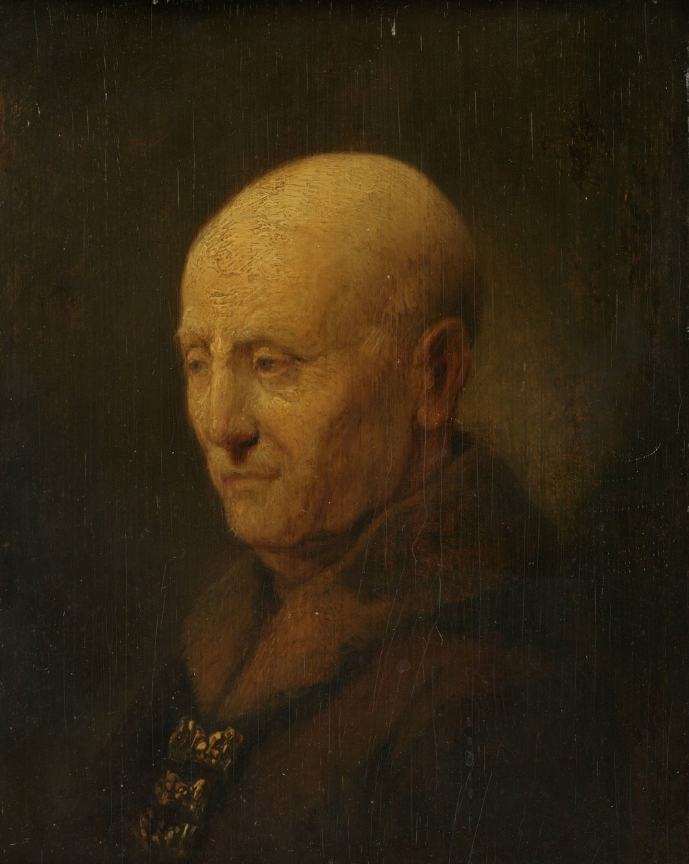 Portret van een man, mogelijk Rembrandts vader, Harmen Gerritsz van Rijn door Rembrandt van Rijn (copy after)