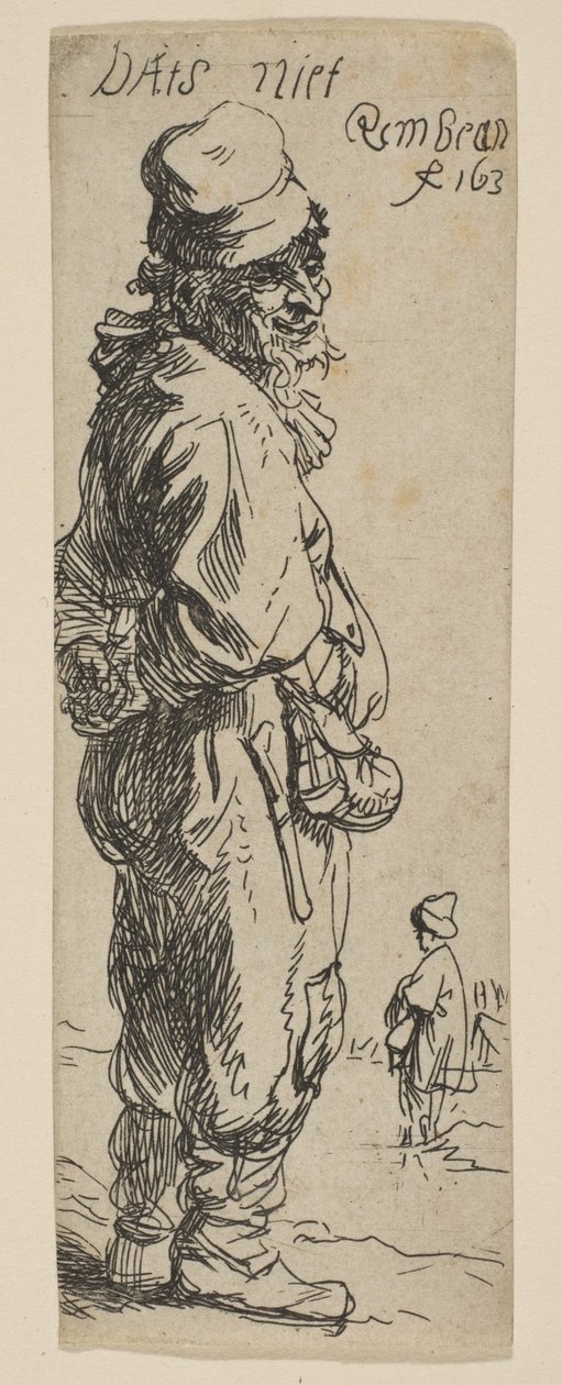 Een Boer die Antwoordt: Dats niet door Rembrandt van Rijn