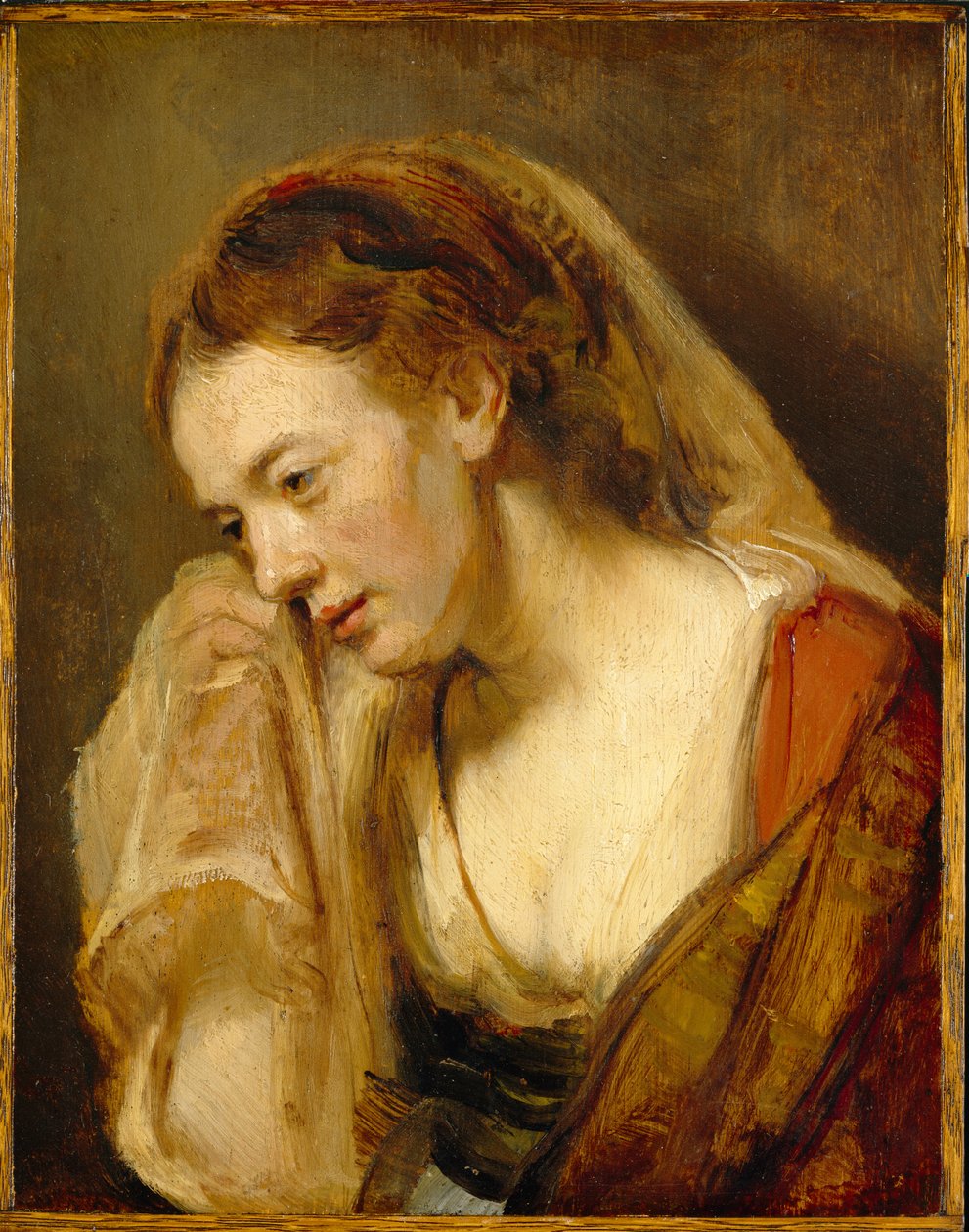 Een huilende vrouw, ca. 1647 door Rembrandt van Rijn