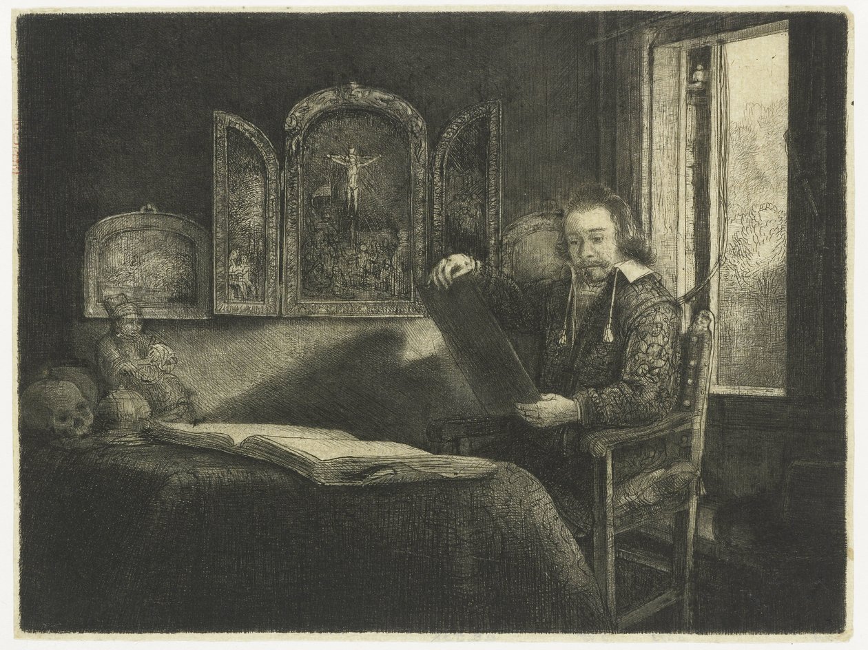 Abraham Francen, apotheker door Rembrandt van Rijn