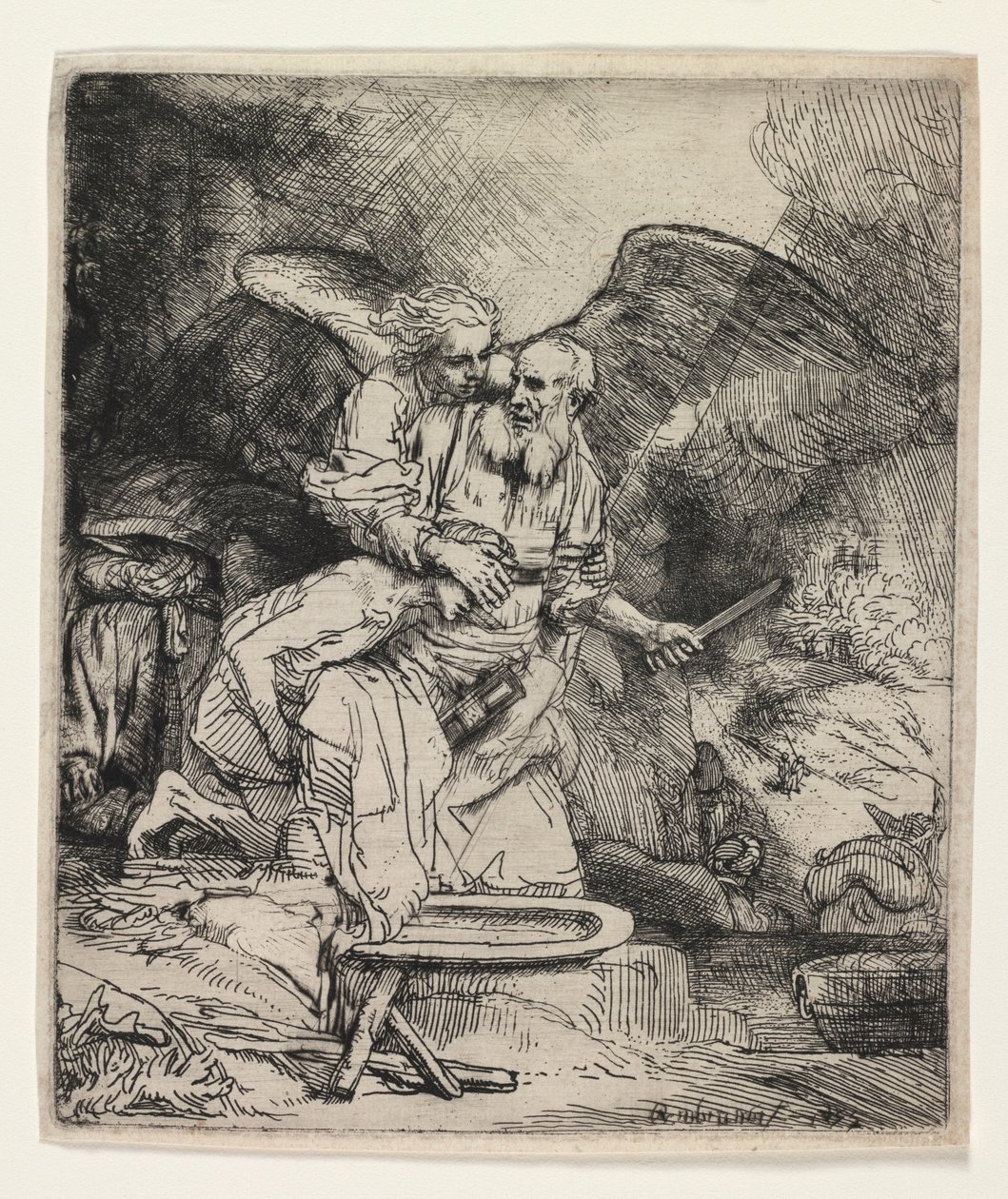 Abrahams offer, 1655 door Rembrandt van Rijn