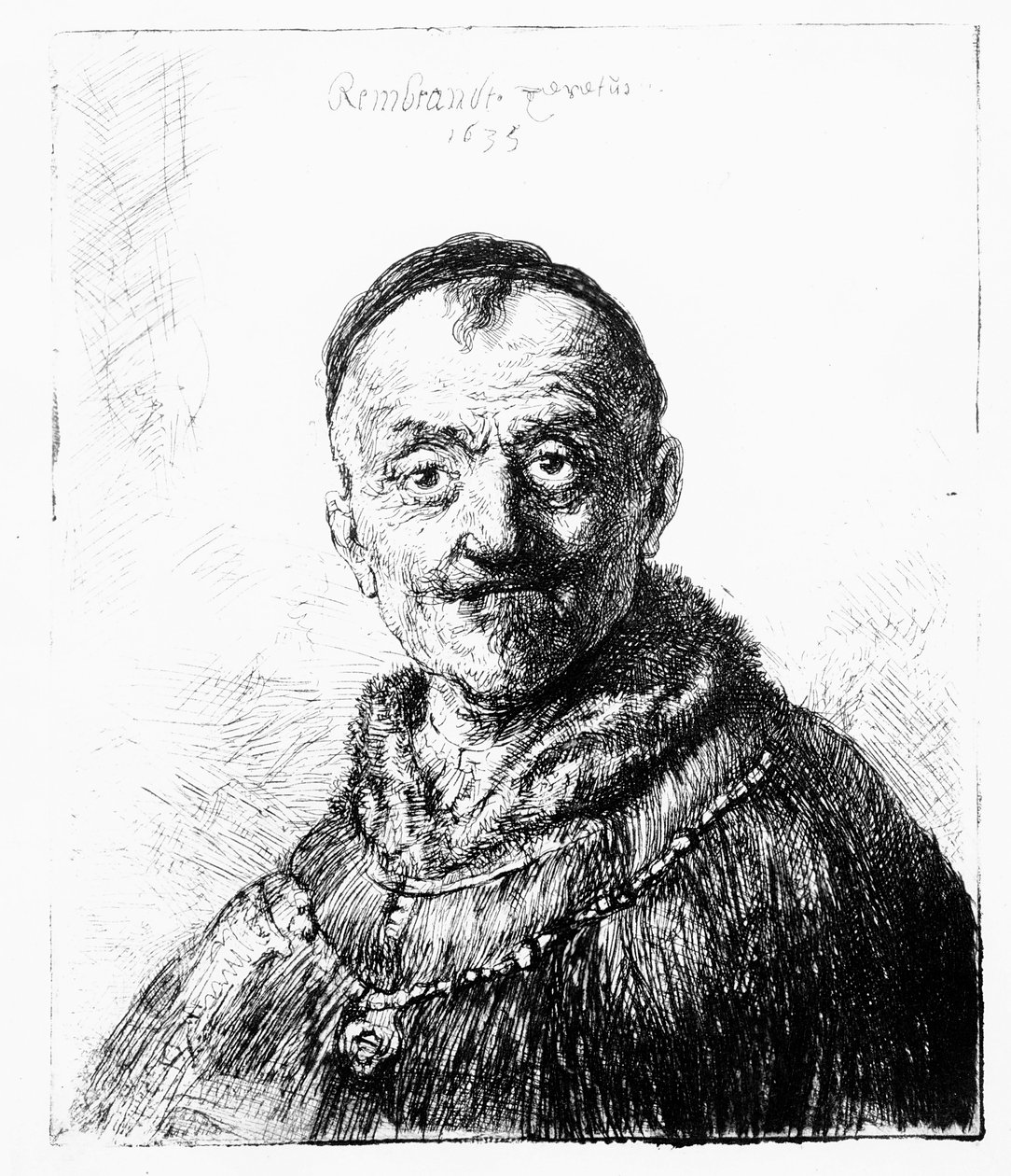 Een oosters hoofd, 1635 door Rembrandt van Rijn