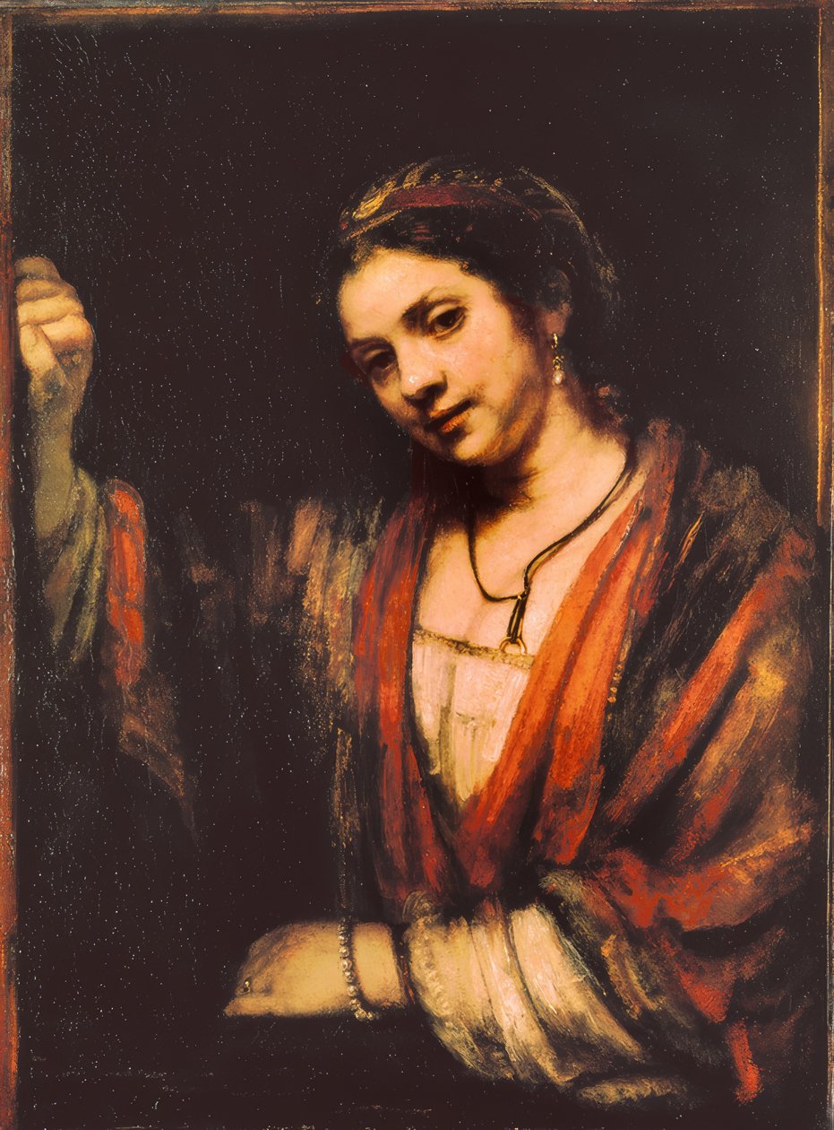 Portret van Hendrickje Stoffels door Rembrandt van Rijn