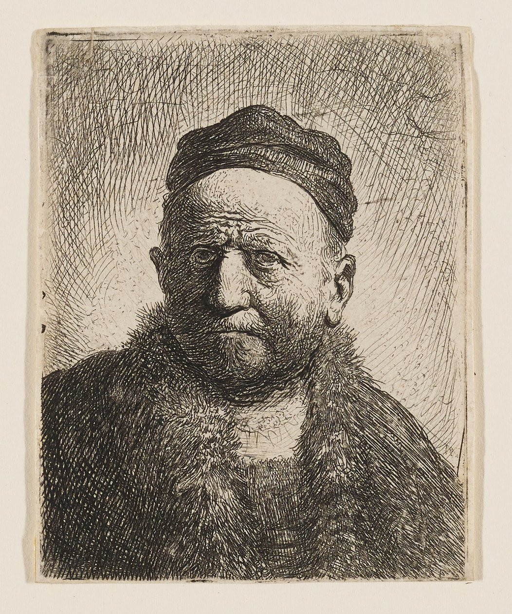 Buste van een man (Rembrandts vader?) door Rembrandt van Rijn