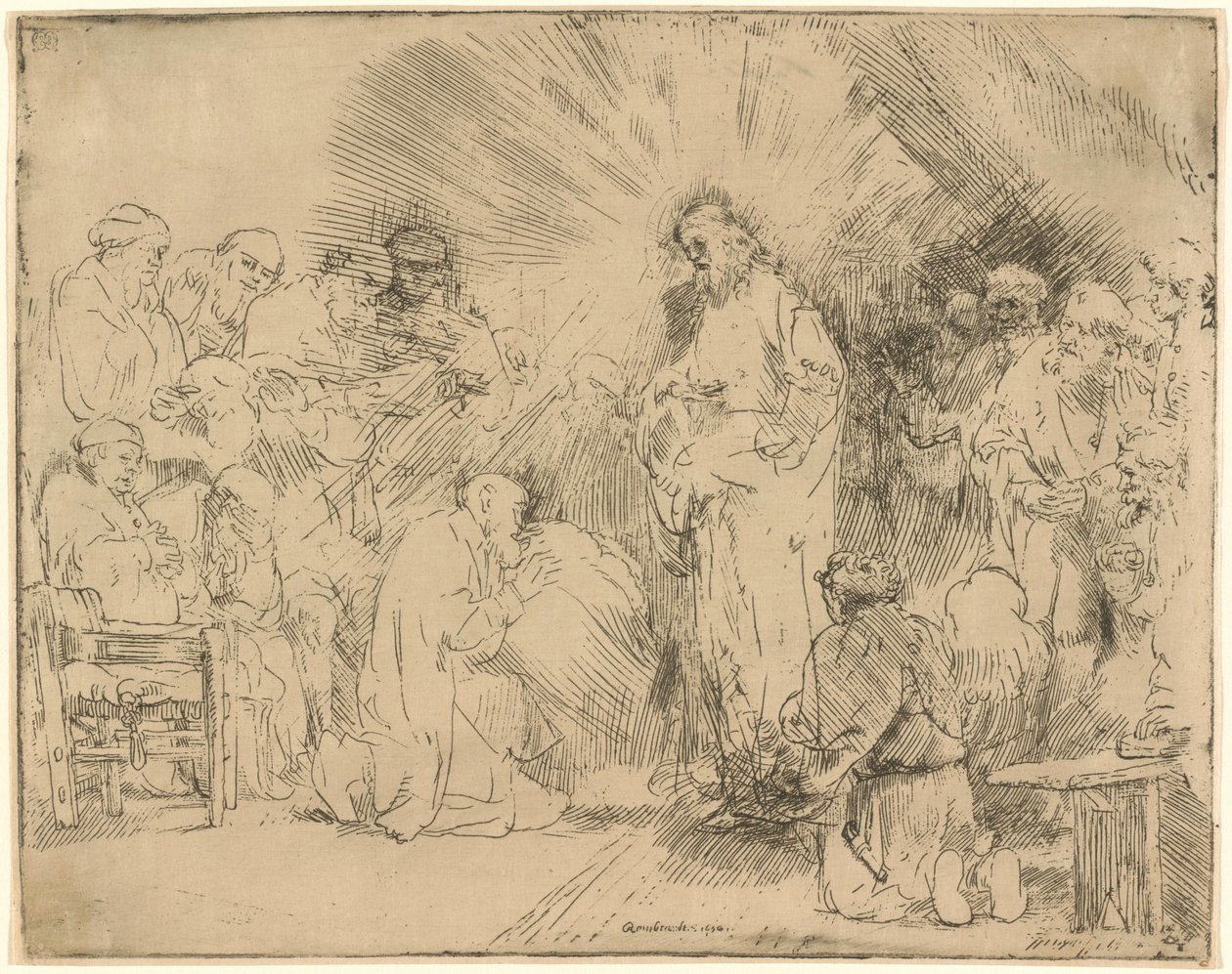 De verschijning van Christus aan de apostelen door Rembrandt van Rijn