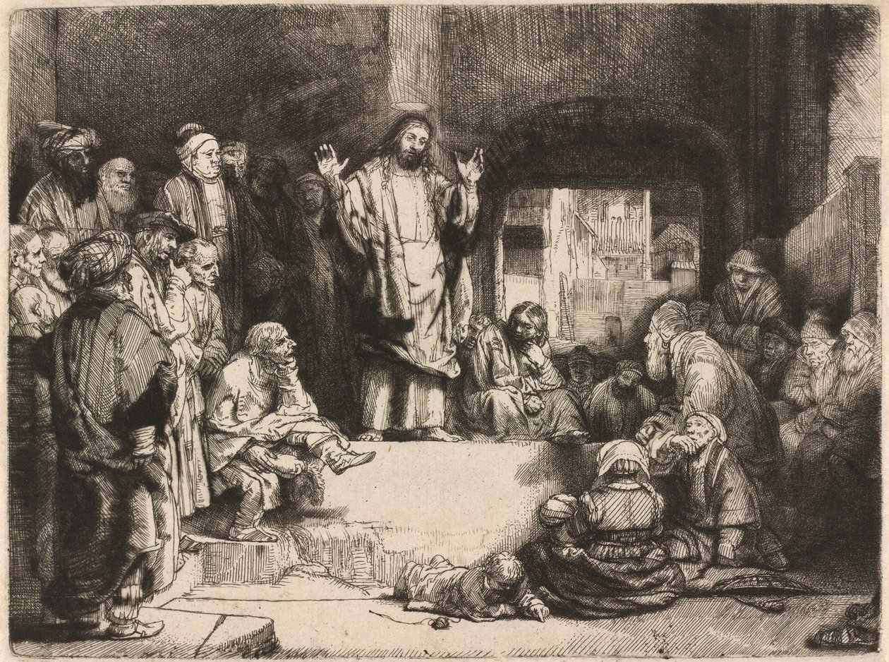 Christus Prediking (La petite Tombe) door Rembrandt van Rijn