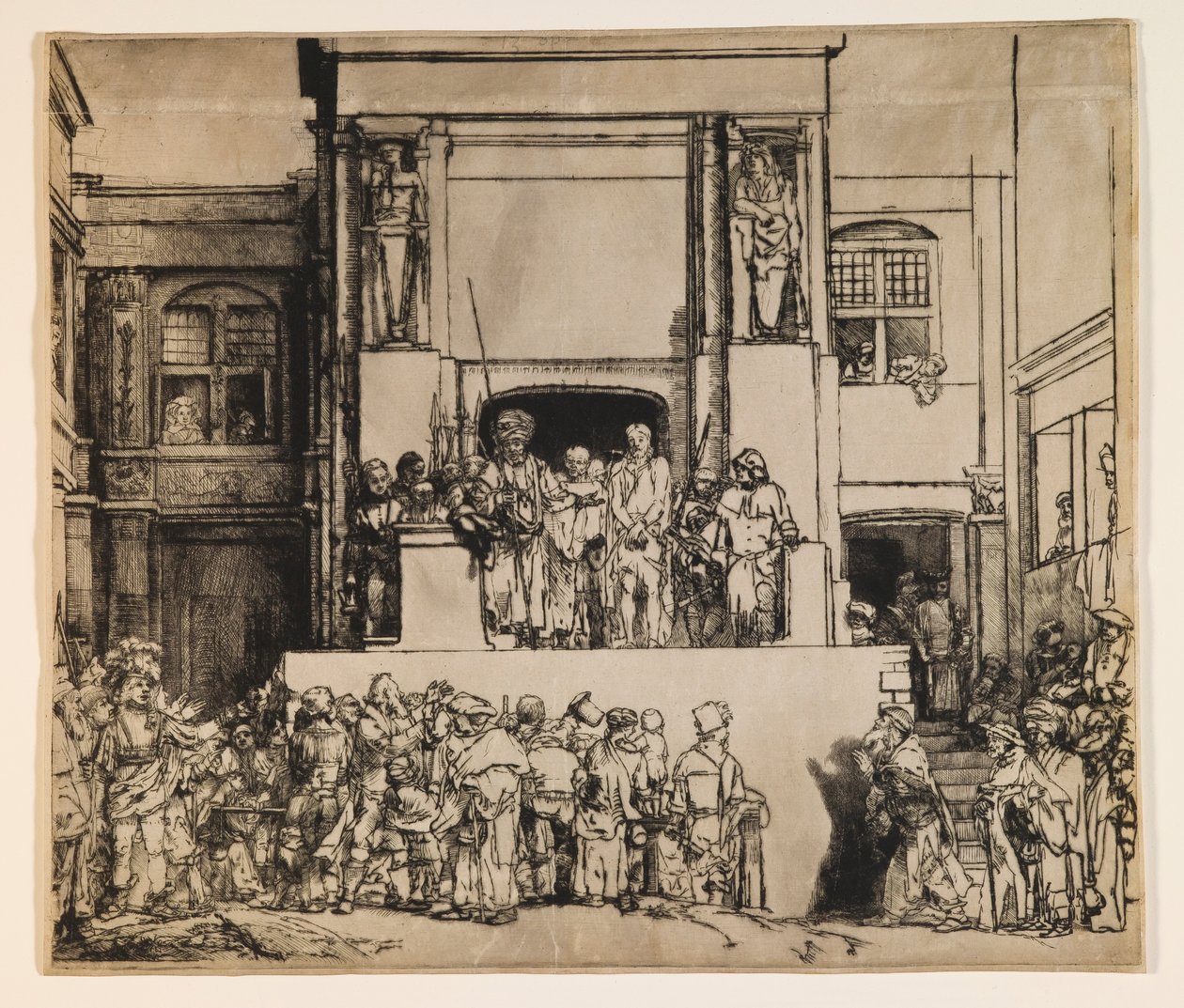 Christus wordt aan het volk voorgesteld (Ecce Homo) door Rembrandt van Rijn