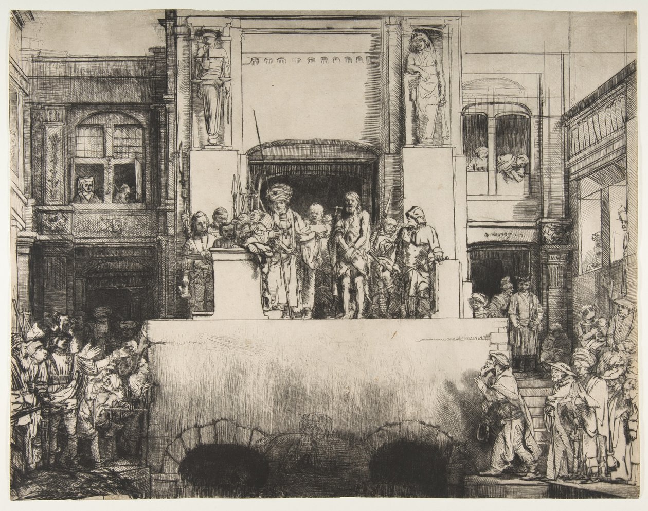 Christus gepresenteerd aan het volk door Rembrandt van Rijn
