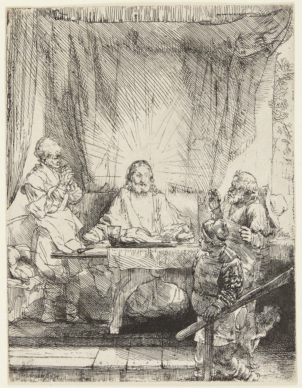 Christus in Emmaüs door Rembrandt van Rijn