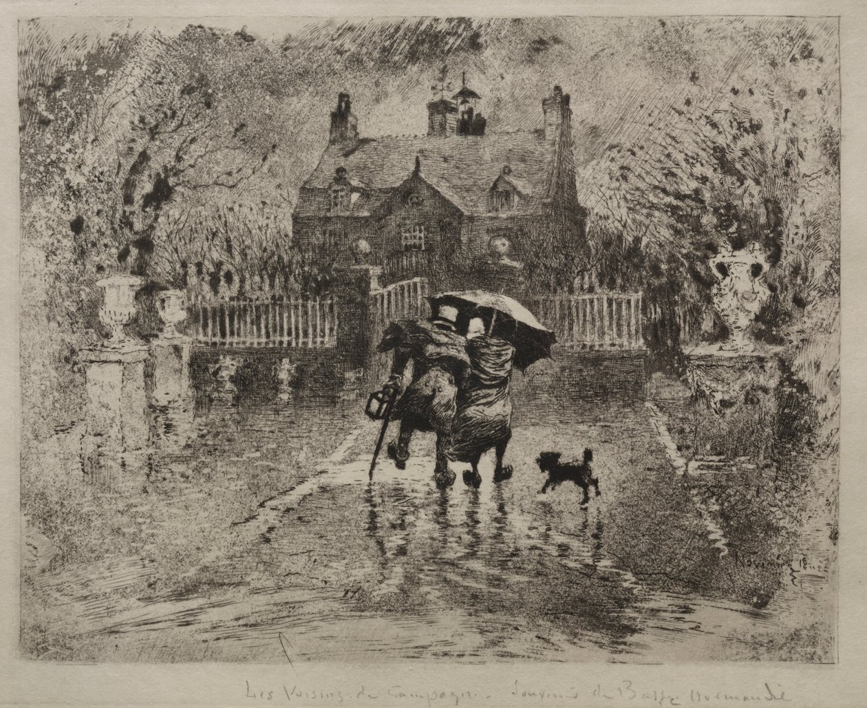 Buren op het Platteland door Rembrandt van Rijn