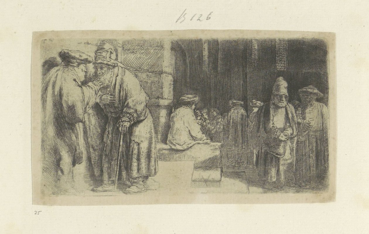 De Farizeeërs in de Tempel door Rembrandt van Rijn