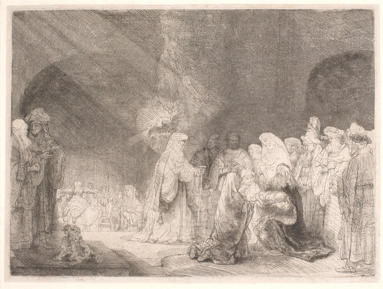 De presentatie in de tempel door Rembrandt van Rijn