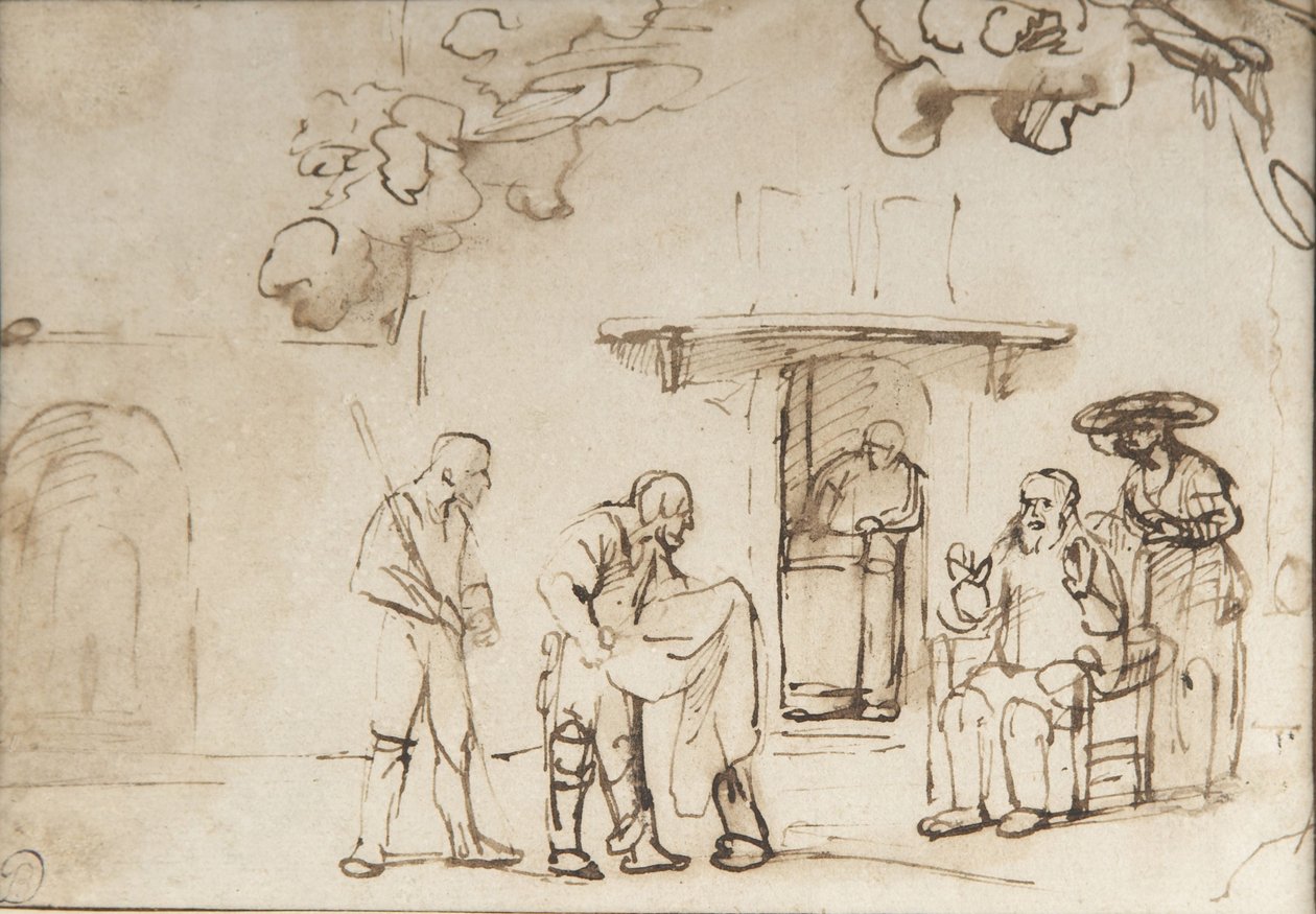 Jacob krijgt de met bloed bevlekte mantel van Jozef te zien door Rembrandt van Rijn