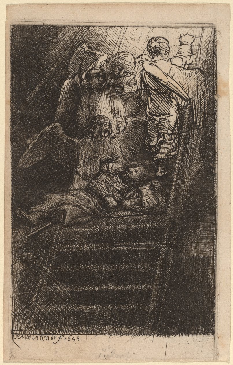Jacobs Ladder door Rembrandt van Rijn