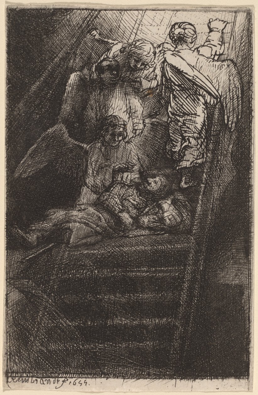 Jacobs Ladder door Rembrandt van Rijn