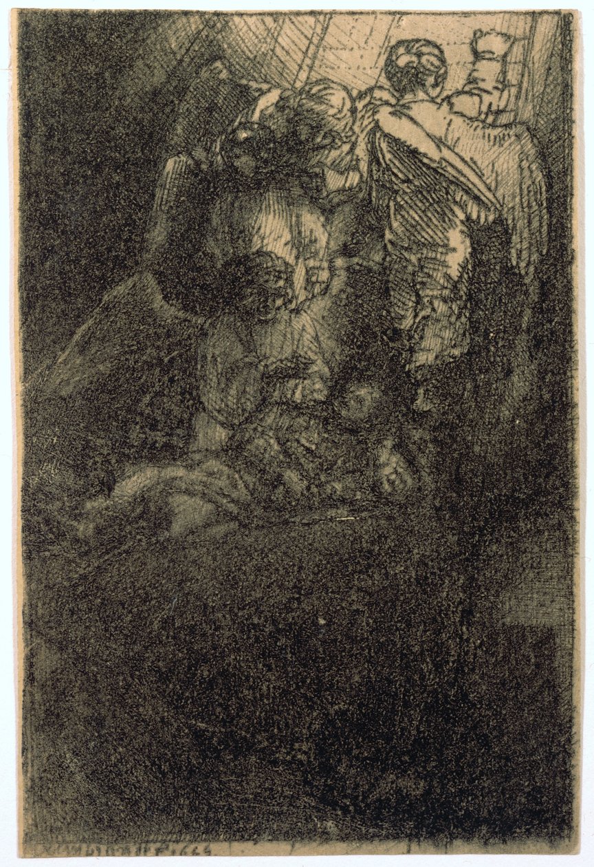 Jacob’s Ladder, illustratie voor „La Piedra Gloriosa“ door Rembrandt van Rijn