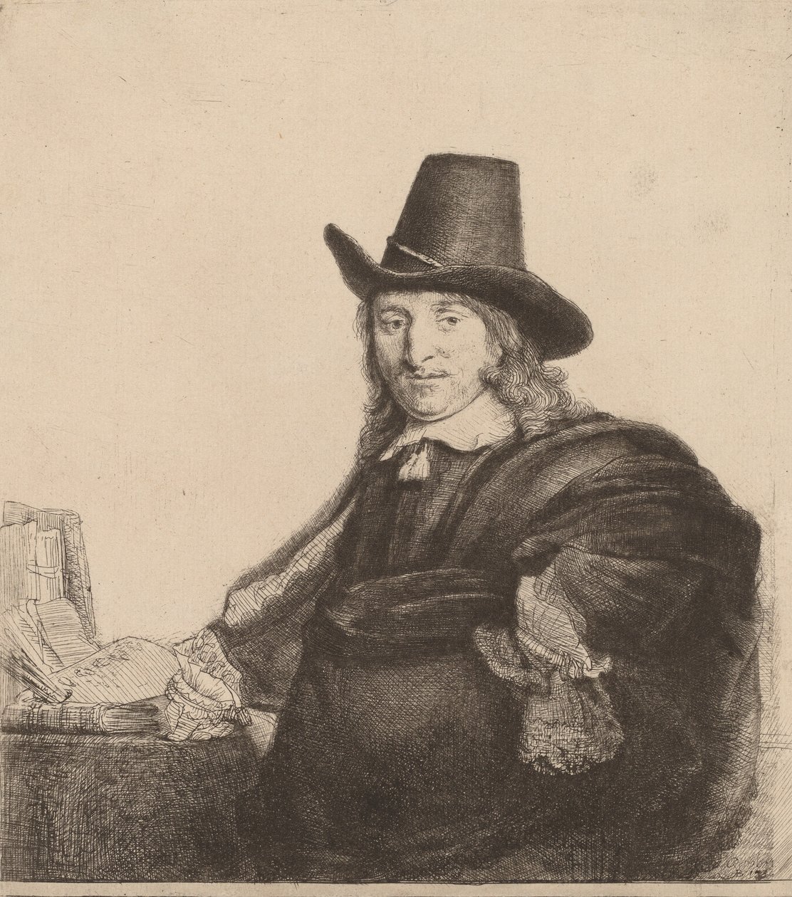 Jan Asselijn, c. 1647 door Rembrandt van Rijn