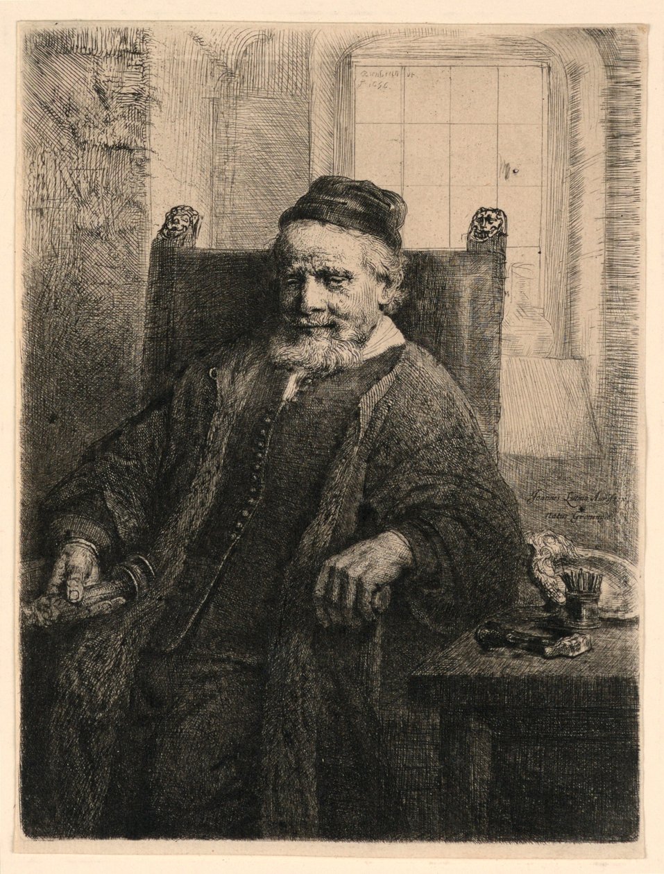 Jan Lutma, goudsmid door Rembrandt van Rijn