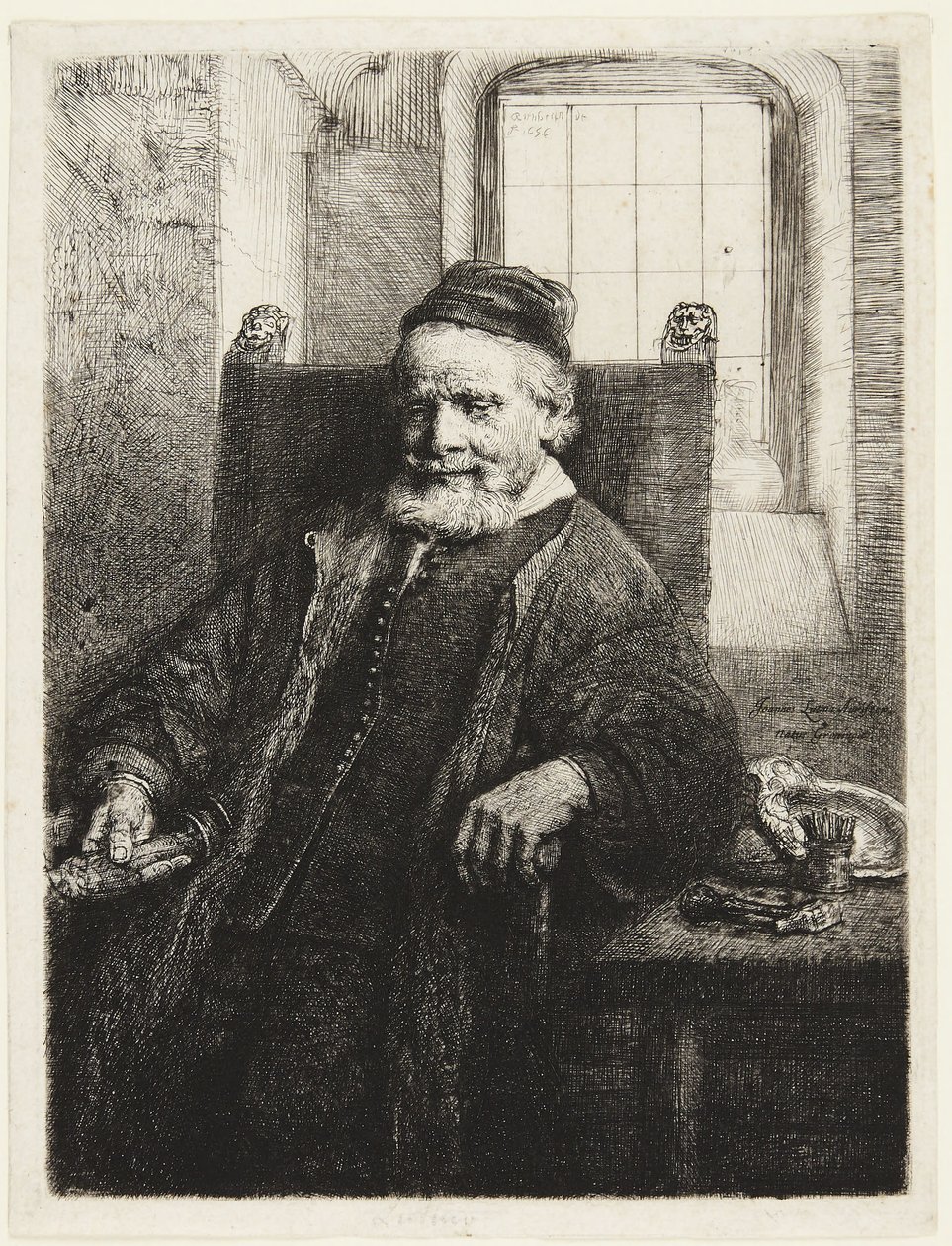 Jan Lutma, goudsmid door Rembrandt van Rijn