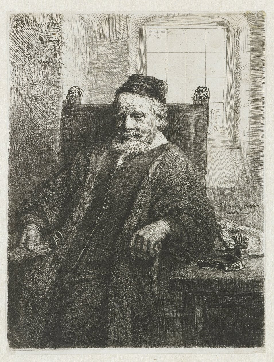 Jan Lutma, goudsmid door Rembrandt van Rijn