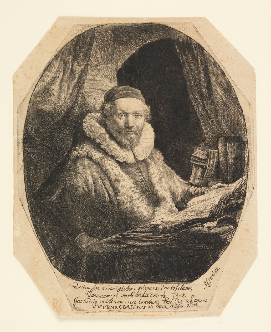 Jan Uytenbogaert (1557–1644), Predikant van de Remonstranten door Rembrandt van Rijn