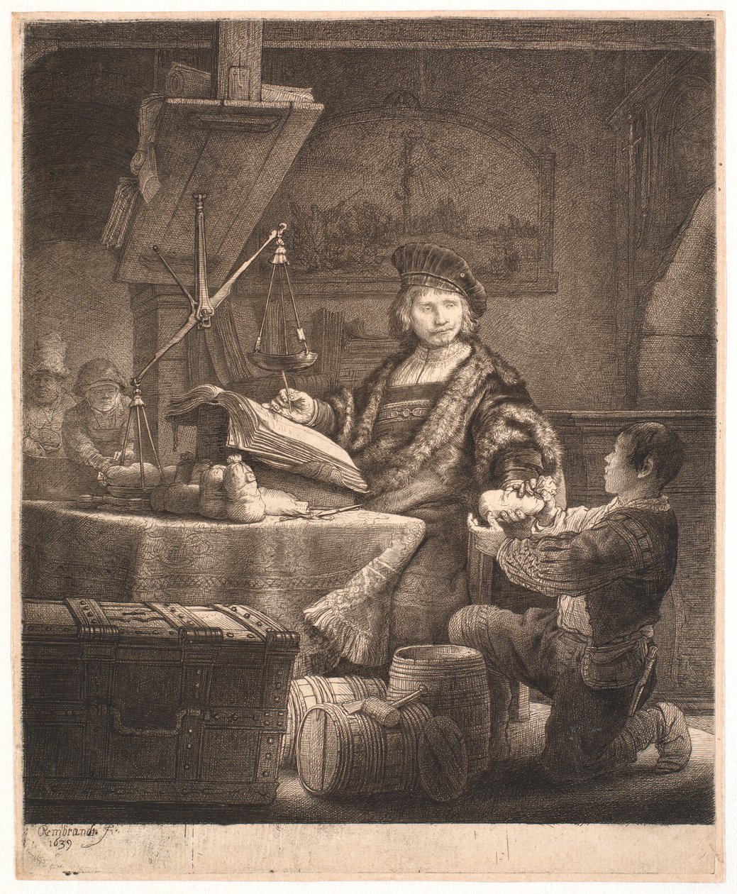 Jan Uytenbogaert, "De Goudweger" door Rembrandt van Rijn