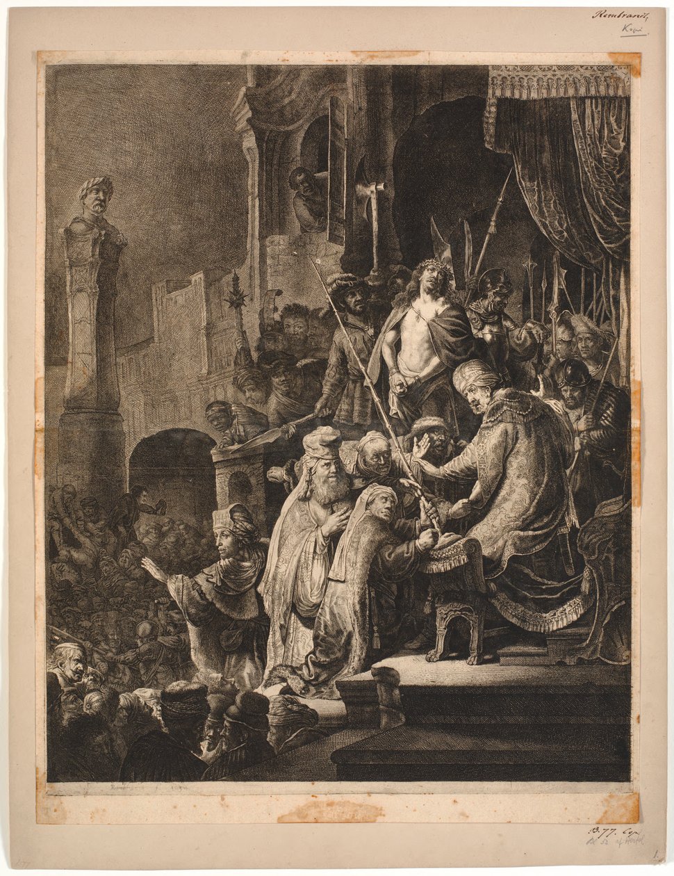 Jezus voor Pilatus door Rembrandt van Rijn